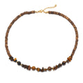 Turquoise-Lapis Lazuli-Tiger Eye Earthy Qualities Necklace