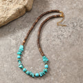 Turquoise-Lapis Lazuli-Tiger Eye Earthy Qualities Necklace