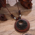 Bohemian Wooden Alloy Necklace