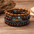 5 In 1 Layer Ethnic Wooden Bead Bracelet