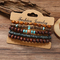 5 In 1 Layer Ethnic Wooden Bead Bracelet