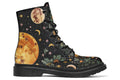 Lunar Meadow Boots - Vegan Leather Doc-Style Boots with Durable Stitched on Soles