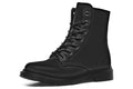 Pitch Black Boots - Vegan Leather Doc-Style Boots with Durable Stitched on Soles