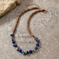 Turquoise-Lapis Lazuli-Tiger Eye Earthy Qualities Necklace