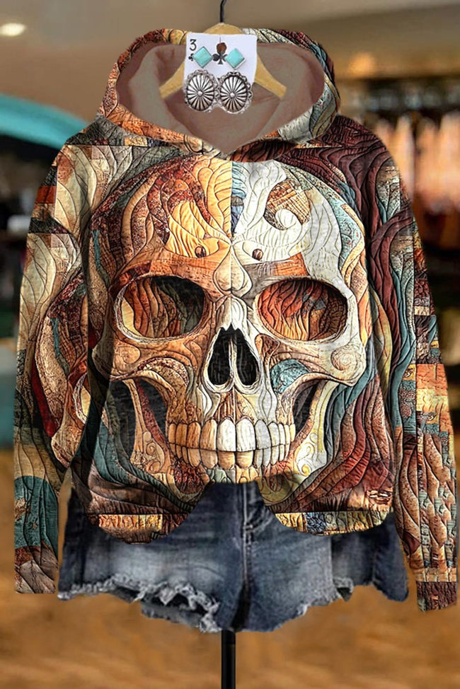 Vintage printed casual sweatshirt hoodie