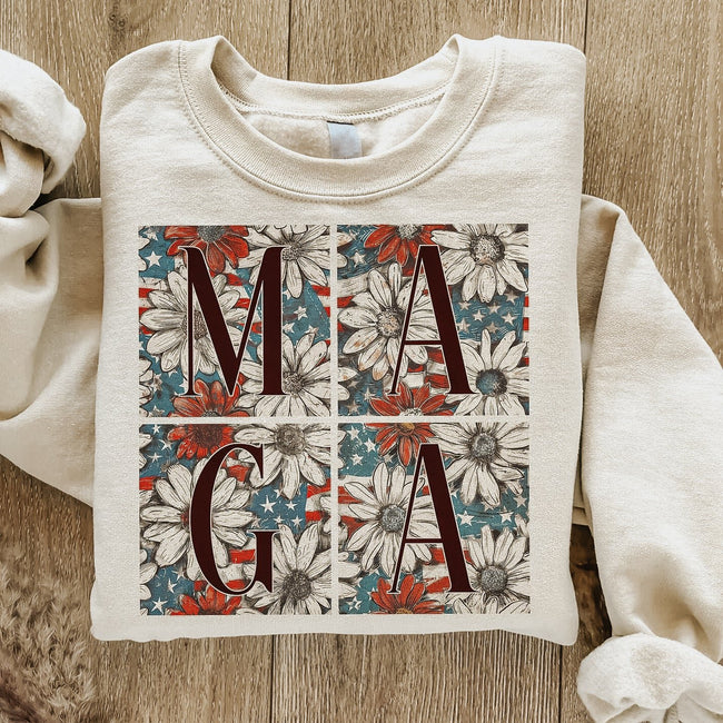 Maga USA Print Casual Casual Sweatshirt