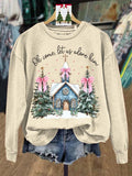 Lovely Christmas Art Print Casual Sweatshirt