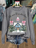 Lovely Christmas Art Print Casual Sweatshirt